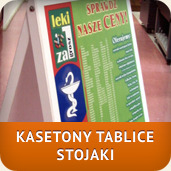 kasetony tablice stojaki